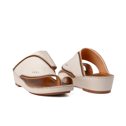 Beige leather sandals
